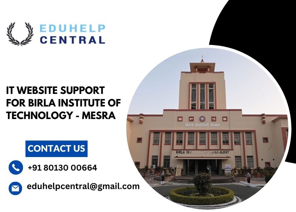 IT website support for Birla Institute of Technology – Mesra