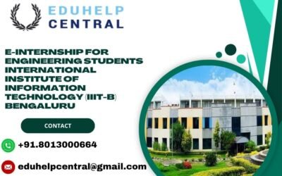 e-internship for engineering students International Institute of Information Technology (IIIT-B) Bengaluru