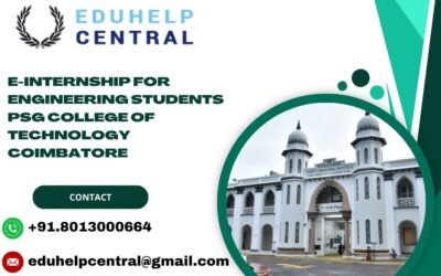 e-internship for engineering students PSG College of Technology Coimbatore