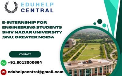 e-internship for engineering students Shiv Nadar University (SNU) Greater Noida