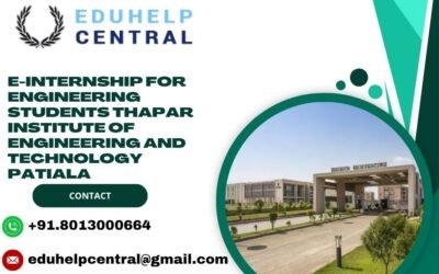 e-internship for engineering students Thapar Institute of Engineering and Technology Patiala
