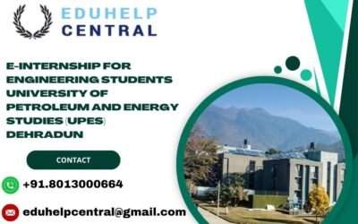 e-internship for engineering students University of Petroleum and Energy Studies (UPES) Dehradun